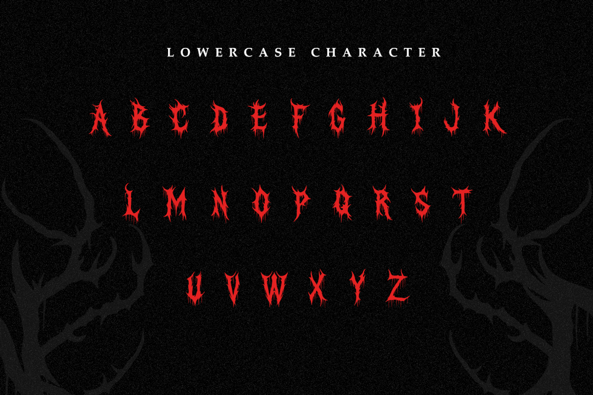 Darkhorn | Death Metal Font, a Symbol Font by Masyafi Studio (Photo 3 of 8)