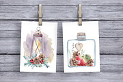 HOLLY JOLLY watercolor set, an Illustration by Lemaris (Thumbnail 6 of 9)