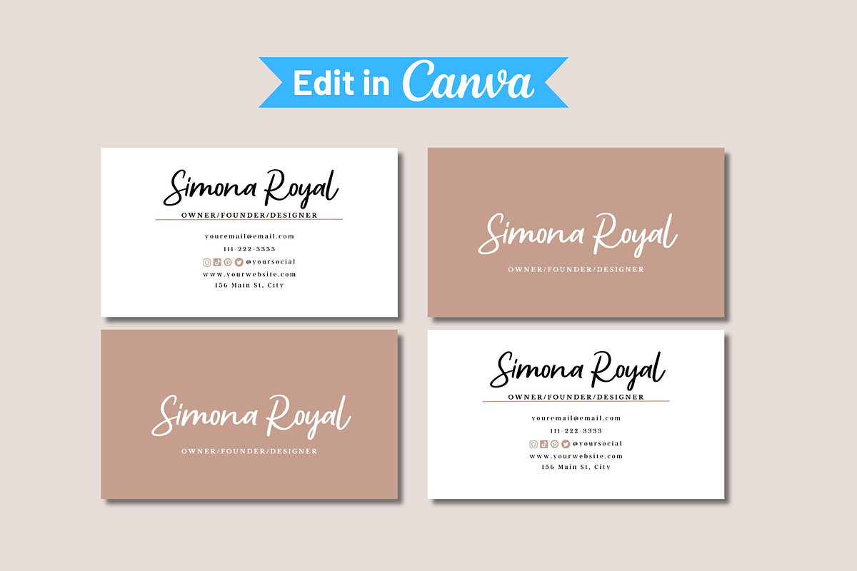 Elegant Business Card Template, a Business Card Template by SimoDigitalArt (Photo 3 of 10)