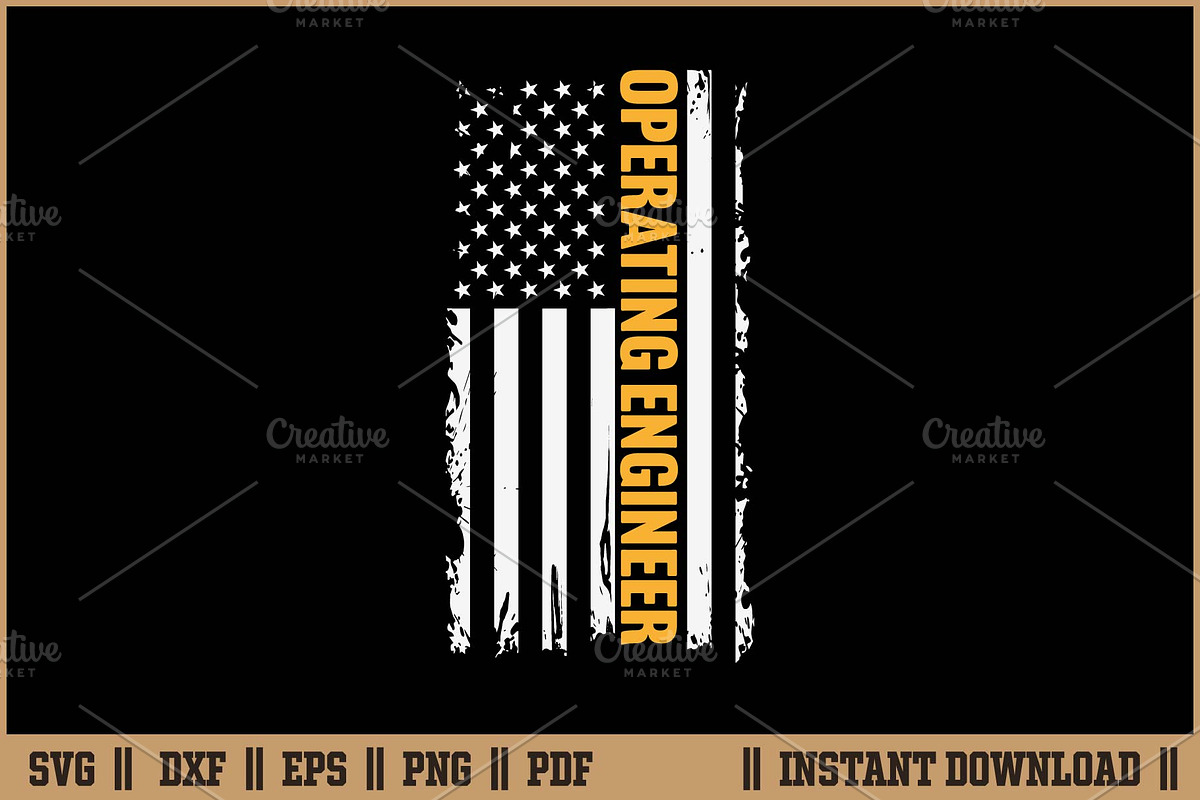 Vintage American USA Flag Operating, a Work Illustration by Handy Arts Studio (Photo 1 of 3)