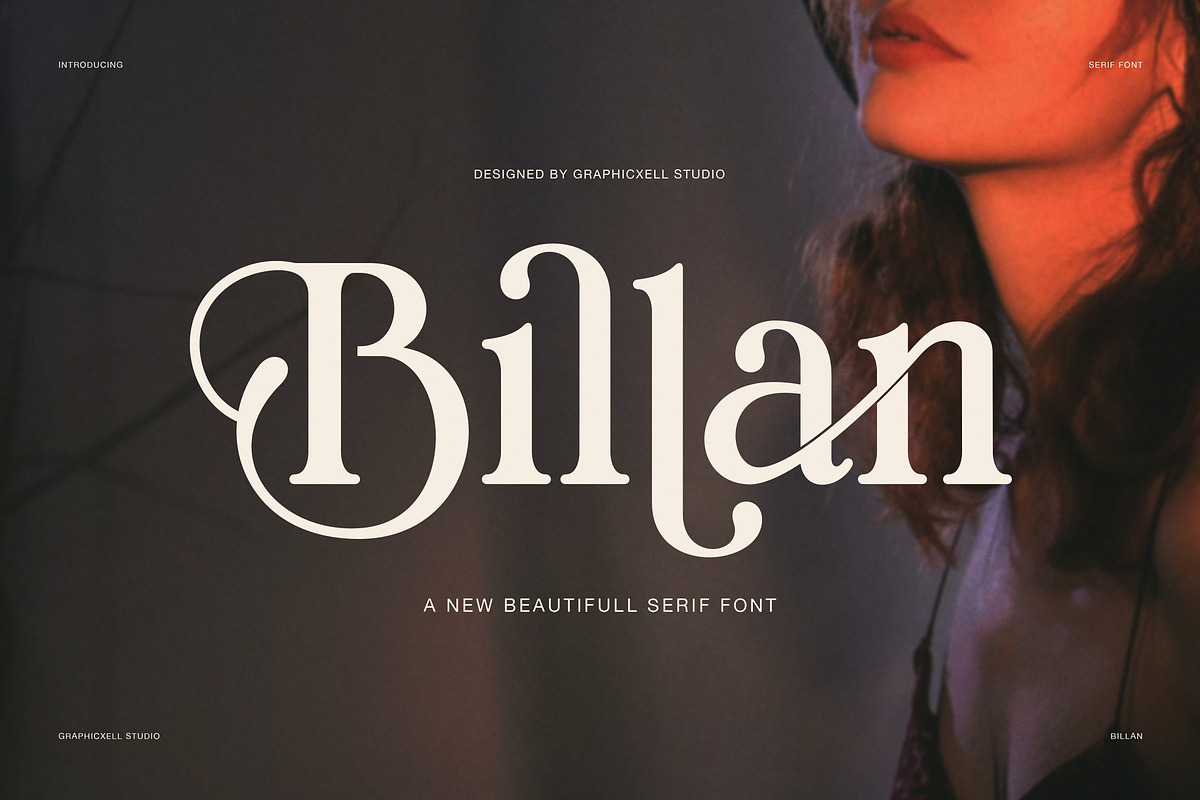 Billan Elegant Serif Font, a Serif Font by Graphicxell (Photo 1 of 6)