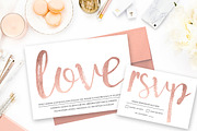 Rose Gold Wedding, an Invitation Template by Charming Ink (Thumbnail 1 of 5)