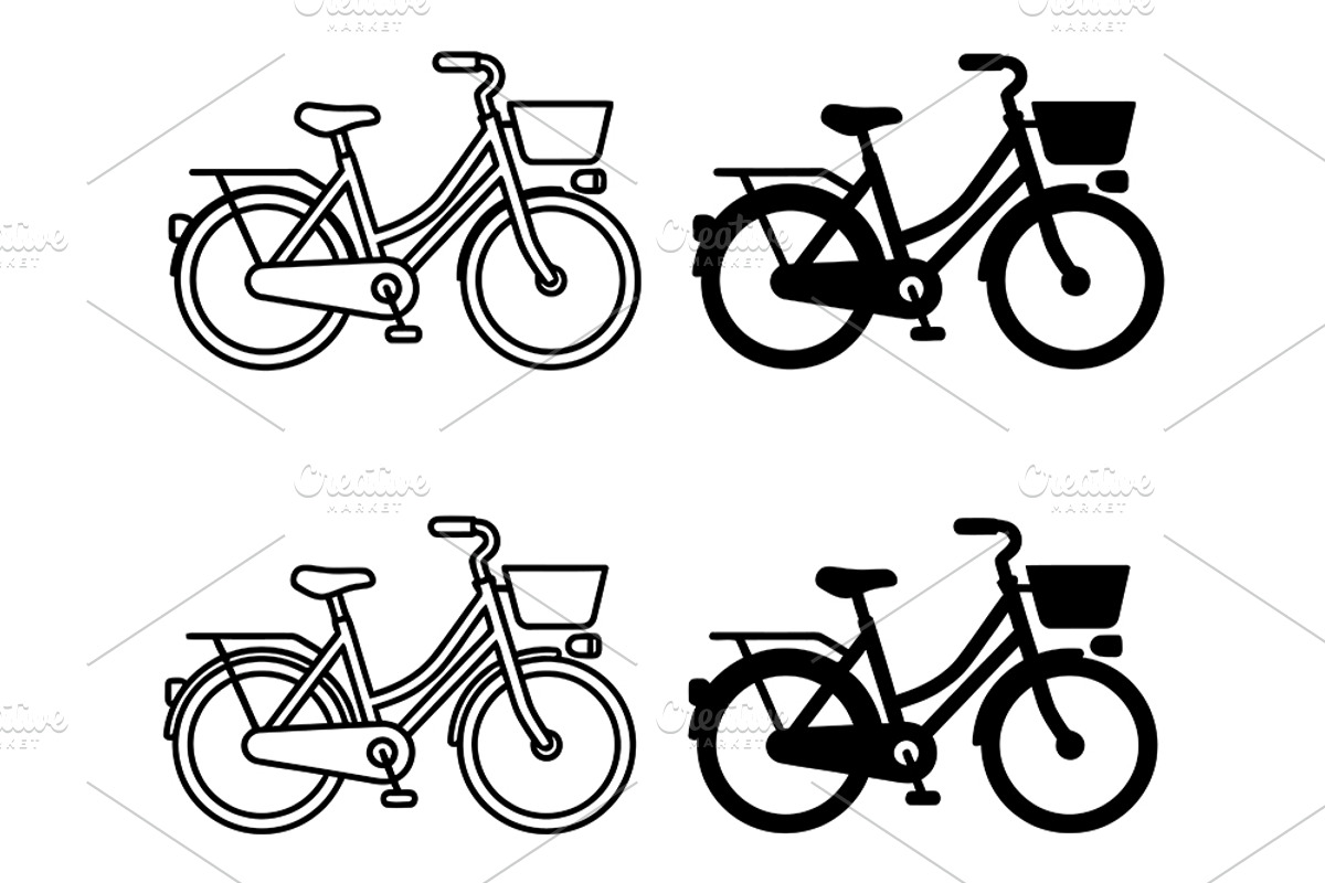 Bicycle Icon Set, a Solid Icon by Artonix (Photo 2 of 2)