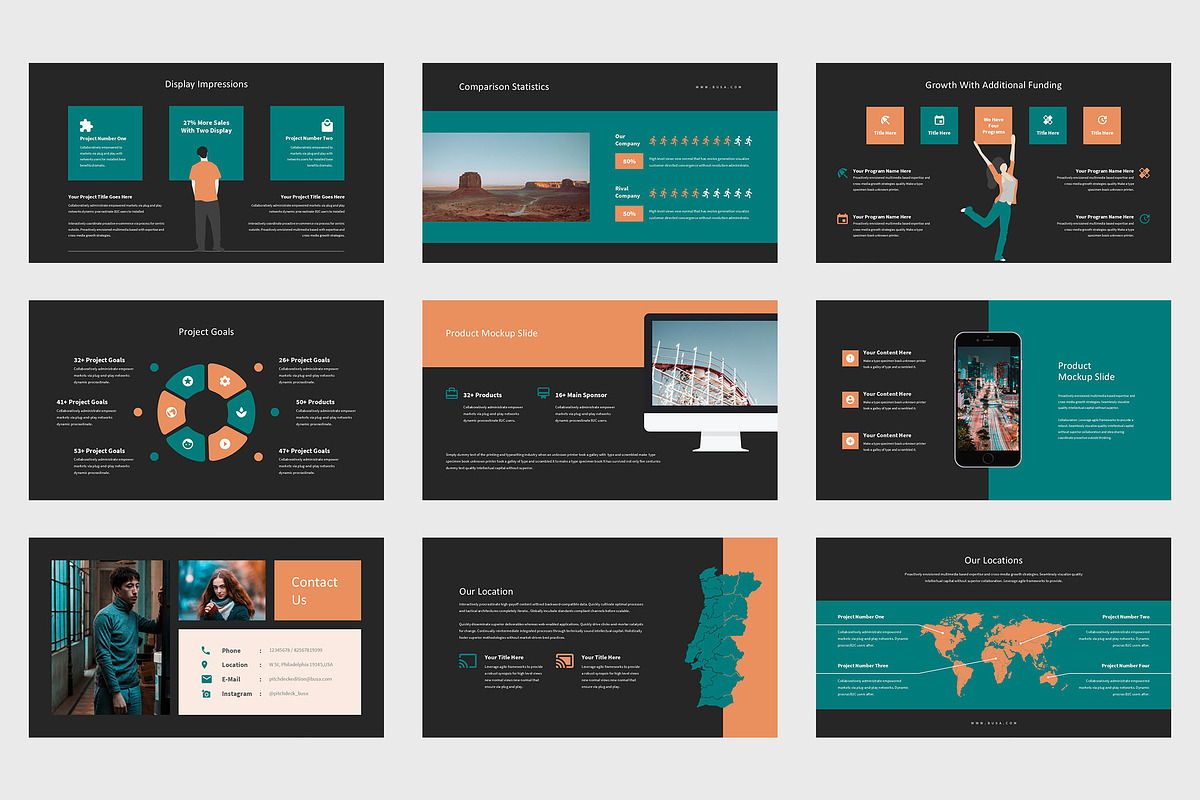 Busa : Pitch Deck Google Slides, a Presentation Template by Punkl Camp (Photo 8 of 9)
