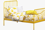 Color metal children's beds 3d model, a Furniture 3D Model by 3dmitruk (Thumbnail 3 of 12)