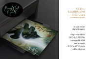 The Worlds Within Magical Postcards, a Decorative Illustration by The Dutch Lady Designs (Thumbnail 2 of 7)