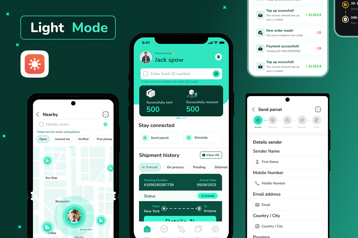 FlexBox Tracking delivery UI KIT app, an App Template by arbirafiizakani (Photo 3 of 6)