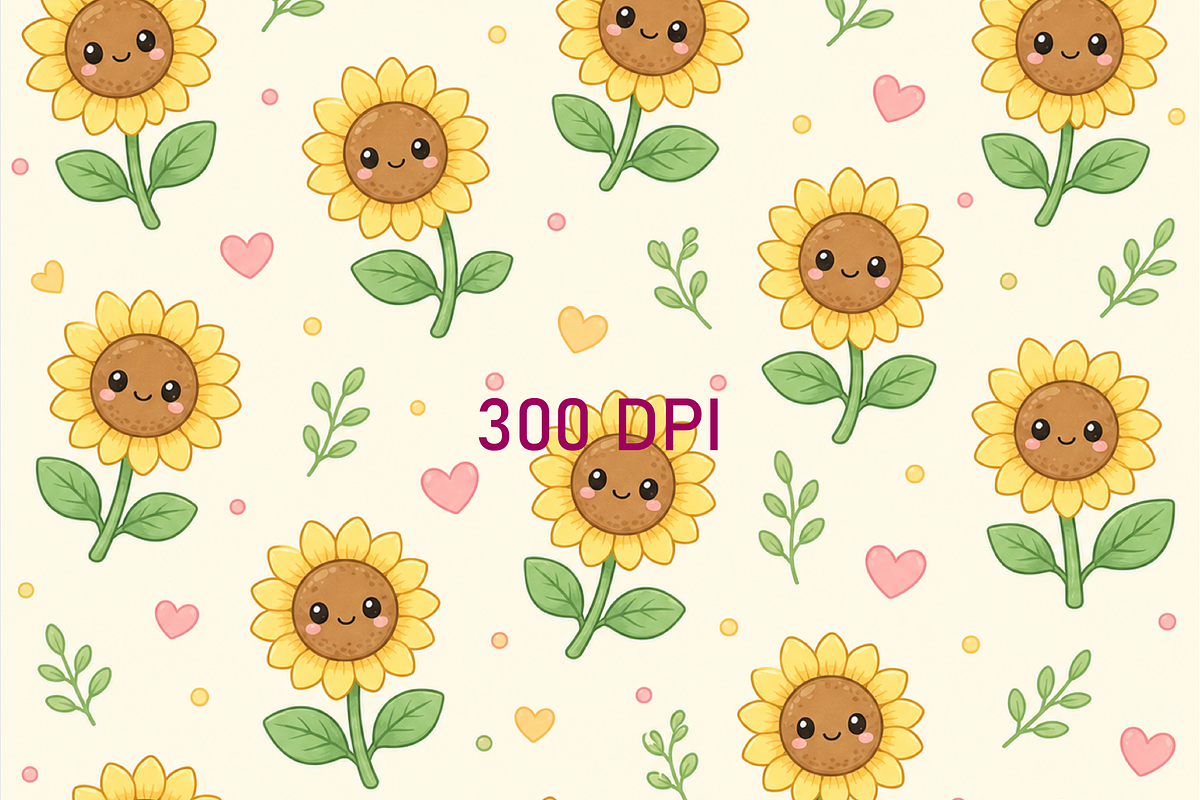 Seamless Kawaii Digital Paper, a Texture Graphic by Printable Design Store (Photo 4 of 4)