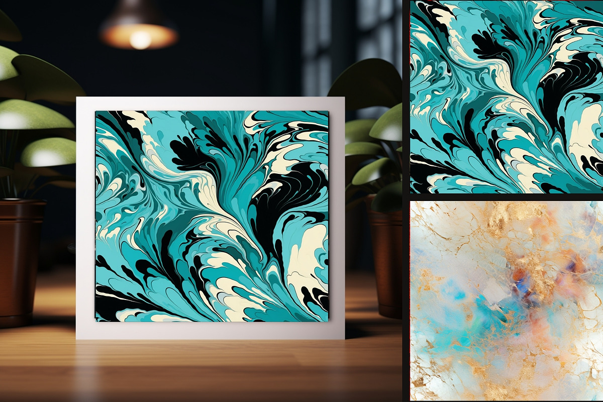 13 blue mix seamless pattern, a Pattern Graphic by ARTOZEN DIGITAL (Photo 11 of 14)