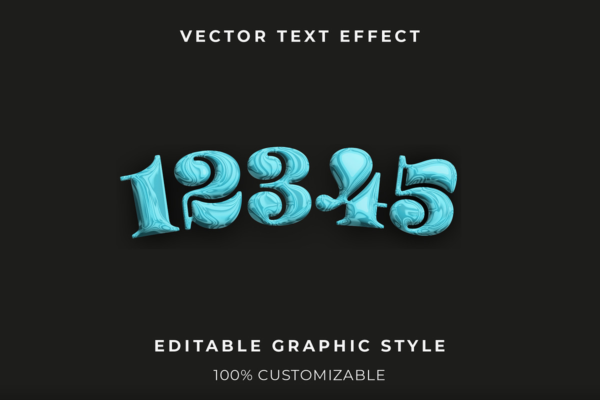 Glossy Aqua Bubble Text Effect preview 2