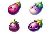 Eggplant Watercolor Clipart., a Graphic by CitraGraphics (Thumbnail 2 of 3)