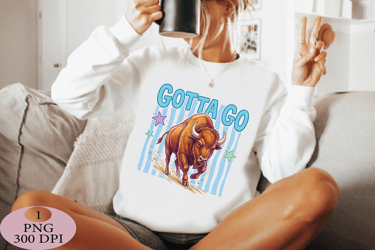 Gotta Go Buffalo Funny PNG, an Illustration by Daily.Designs (Photo 3 of 5)