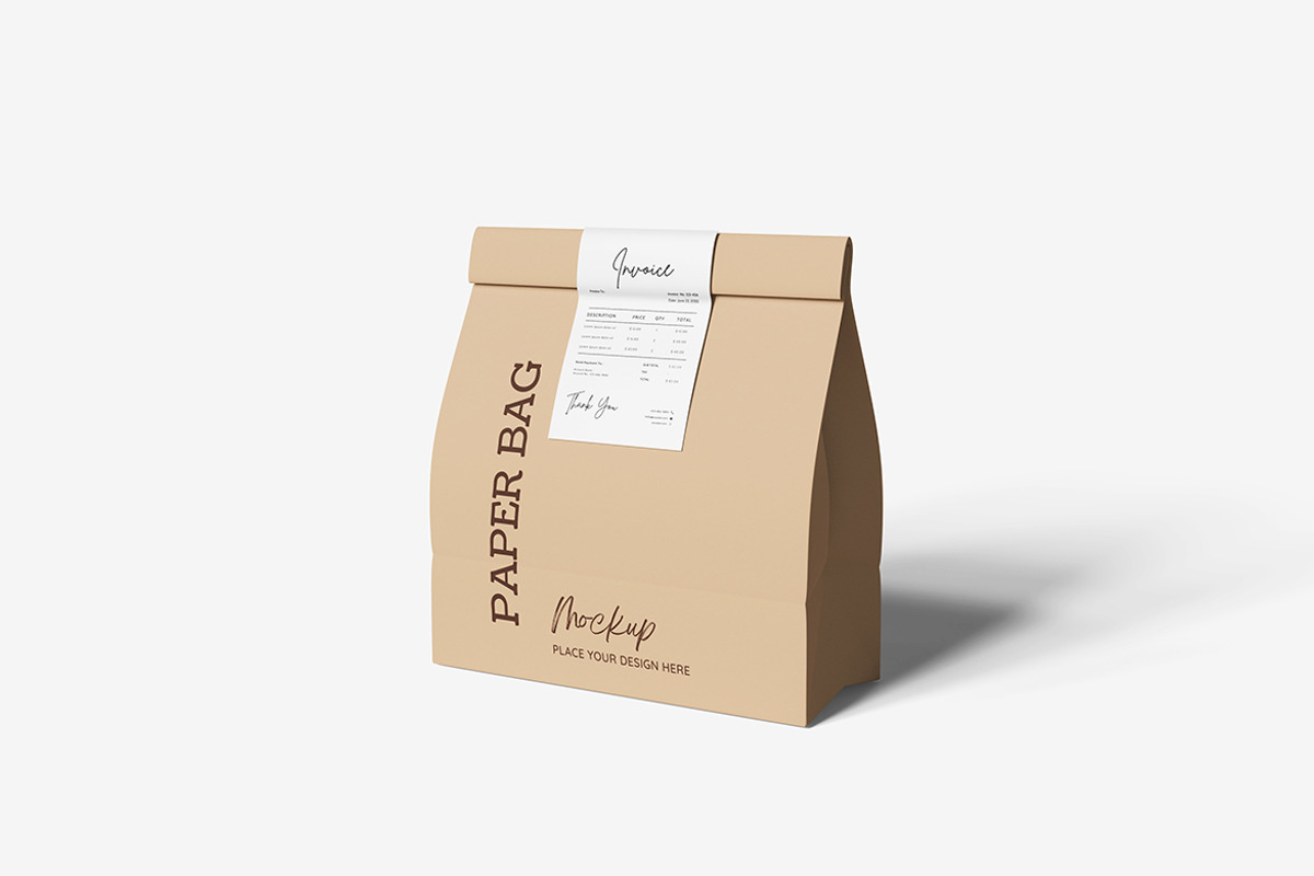 Paper Bag Mockup, a Packaging Mockup by Indah (Photo 3 of 6)