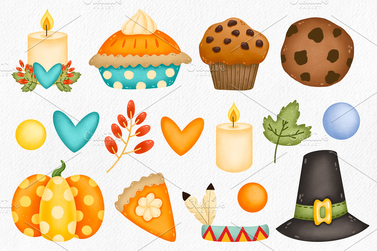 Thanksgiving Turkey Clipart, an Illustration by BonbonnyDesigns (Photo 3 of 4)