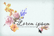 Floral Watercolor Graphic Set, an Illustration by Tamaretto (Thumbnail 2 of 7)