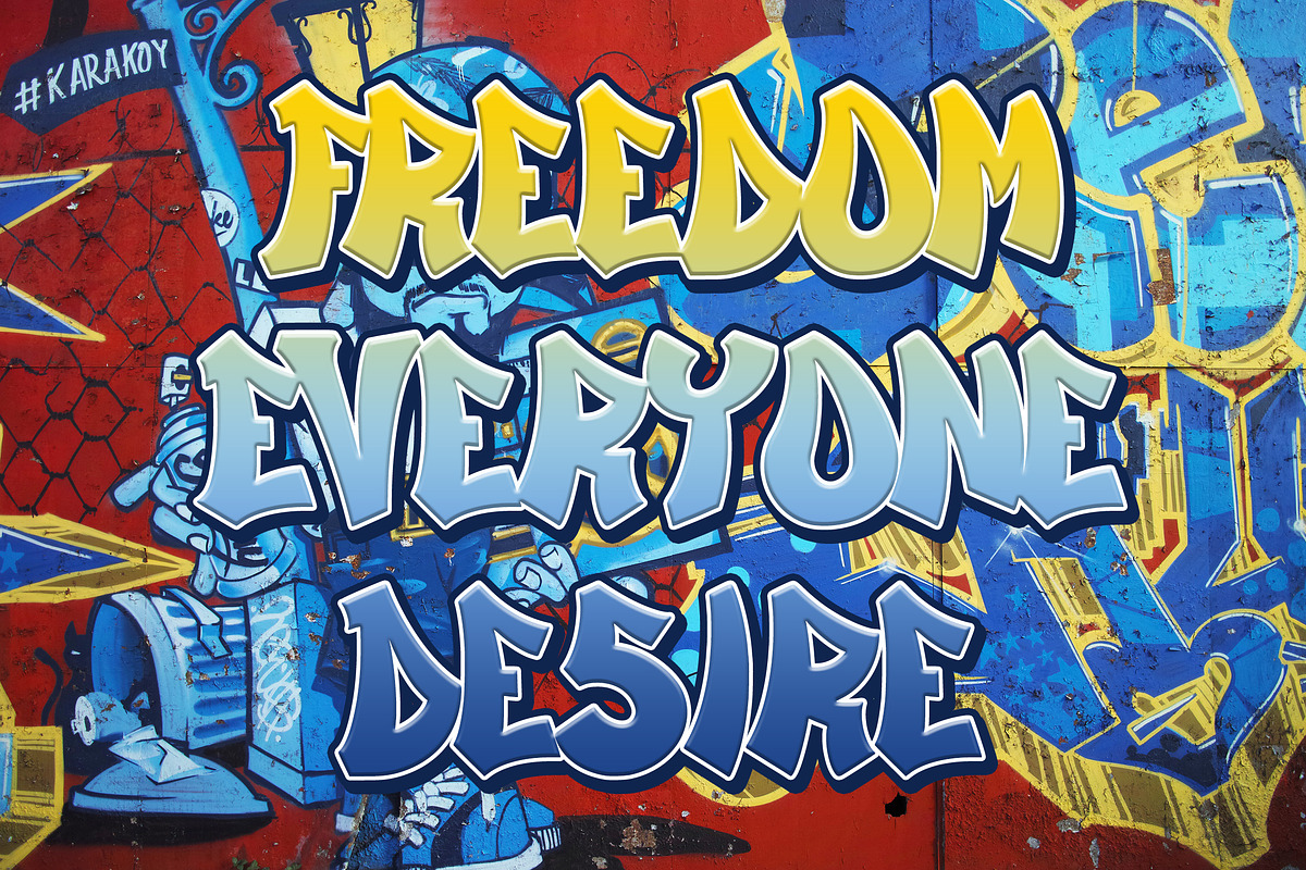 Downtown Street - Graffiti Font, a Font by Arendxstudio (Photo 4 of 9)