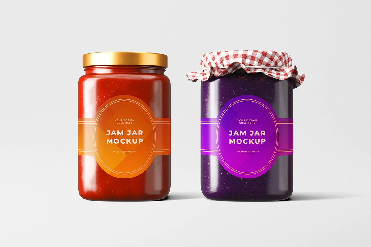 Jam Jar Mockup, a Product Mockup by zpackcreative (Photo 1 of 5)