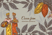 Cocoa farm. Seamless patterns., a Pattern Graphic by Kseniakrop (Thumbnail 1 of 6)