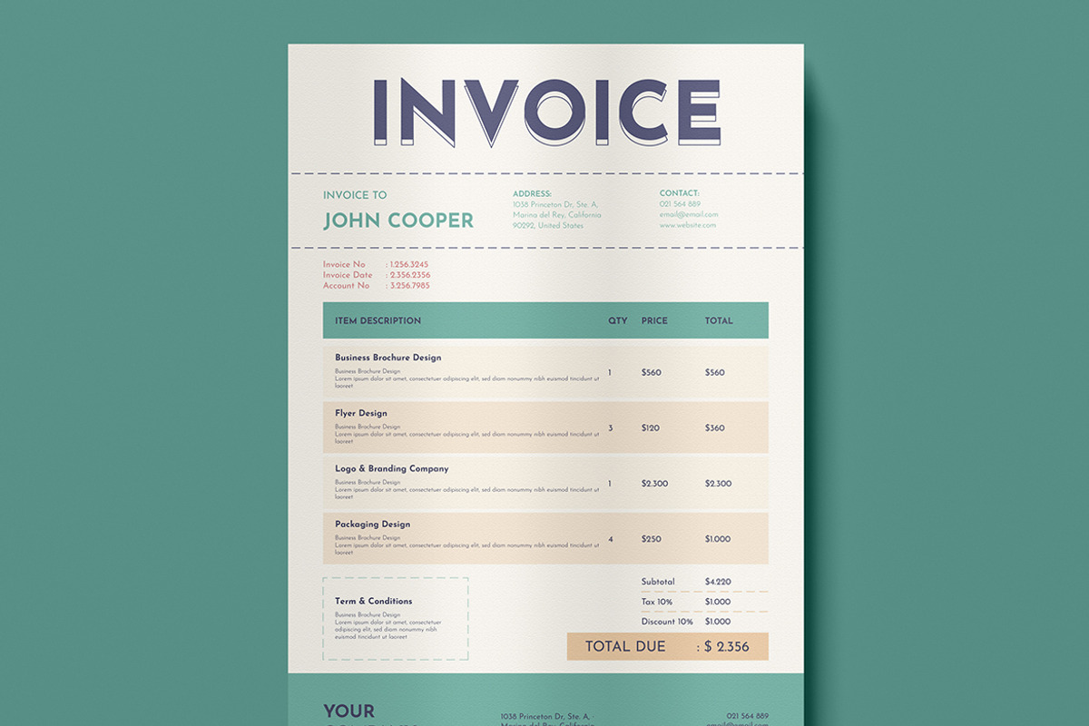 Invoice 02, a Stationery Template by FathurFateh (Photo 2 of 4)