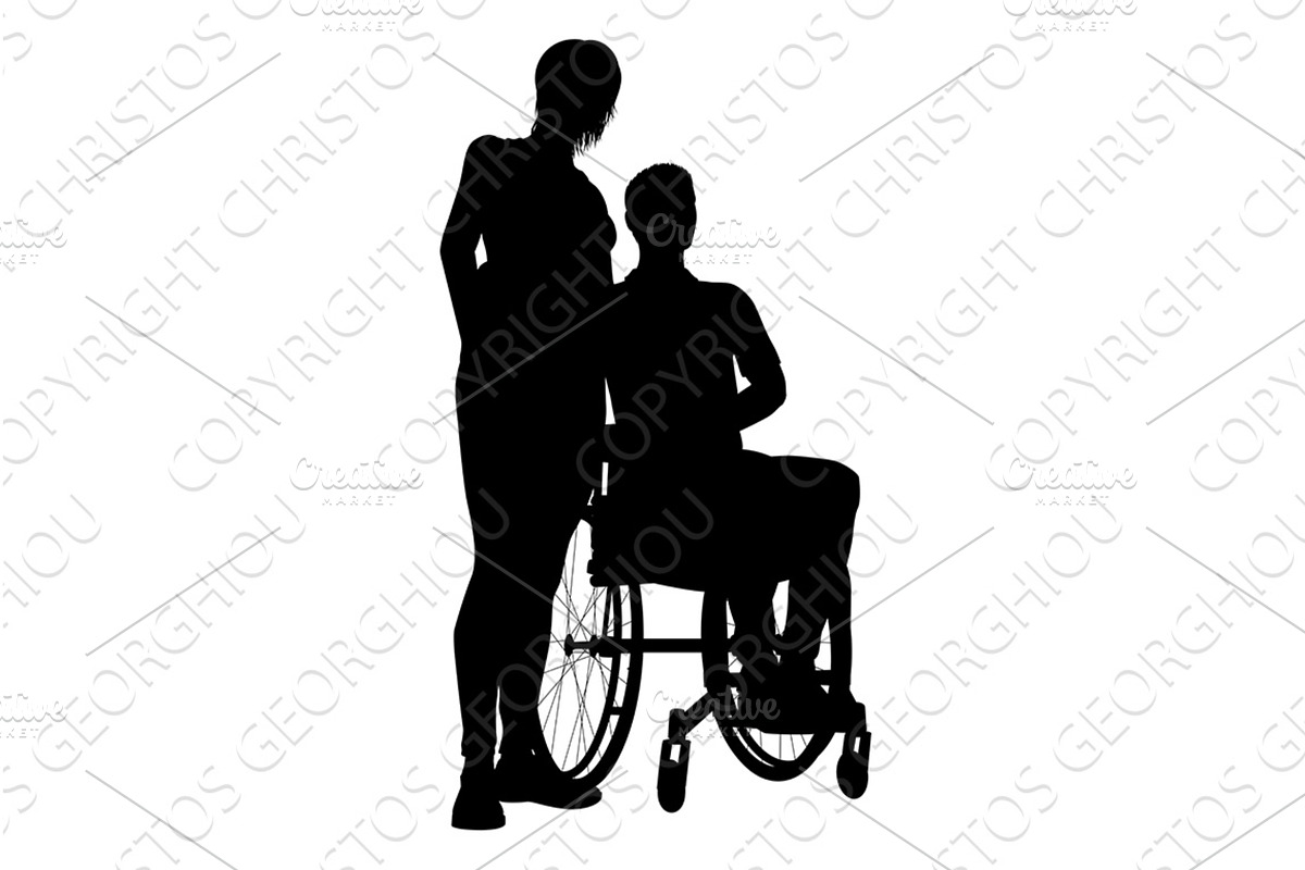 Silhouette Couple Woman Man in, a Person Illustration by Christos Georghiou