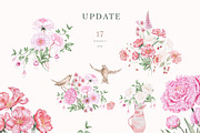 Peach peonies, roses, garden flowers, an Illustration by astelenadesign (Thumbnail 5 of 16)