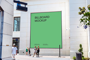 Shopping Center Sign Mockup PSD