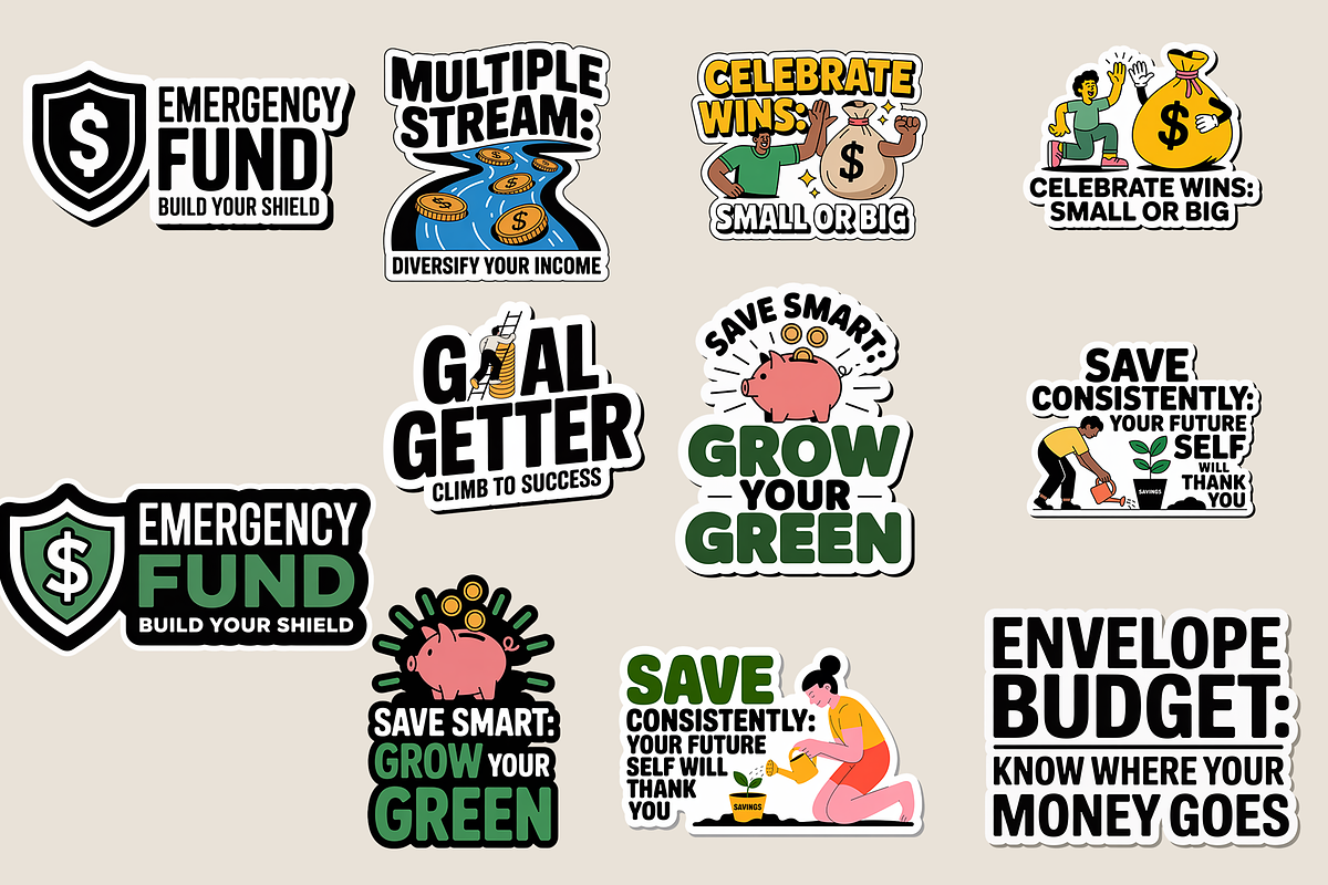 Financial Budget Digital Stickers, an Object Graphic by Jakayla Digital Co (Photo 3 of 5)
