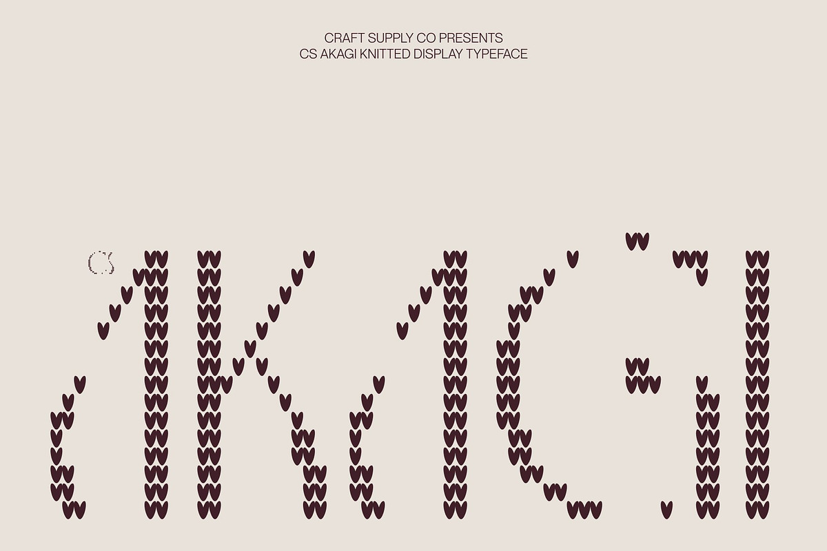 CS Akagi Knitted, a Sans Serif Font by Craft Supply Co. (Photo 1 of 8)