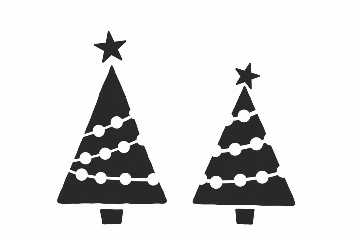 Cozy Holiday Tree Silhouette Designs, an Illustration by Gaye Art (Photo 13 of 21)