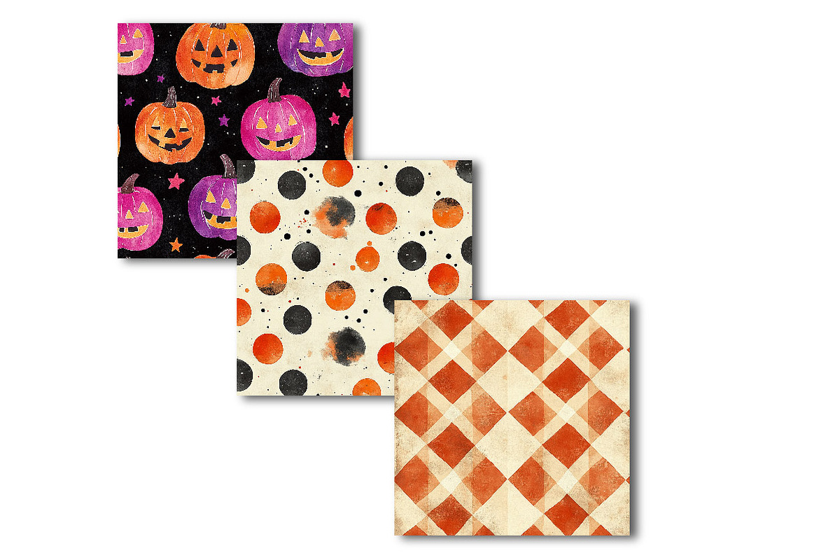 Vintage Halloween Digital Papers, a Pattern Graphic by SinaCreation (Photo 4 of 5)