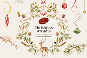 Happy Christmas time- Watercolor set, a Seasonal Illustration by Pamyatka Shop (Thumbnail 4 of 11)