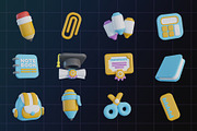 Back to School 3D Icons, an Object Graphic by Artnivora.Std (Thumbnail 4 of 4)