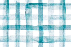 Watercolour Plaid In Teal Blue