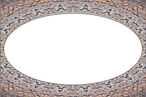Blank frame with iron decorated patterned edges, an Abstract Photo by DanFLCreativo