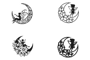 Fairy Crescent Moon Set 1 Procreate