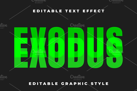 Bold Green Overlay Text Effect preview 4