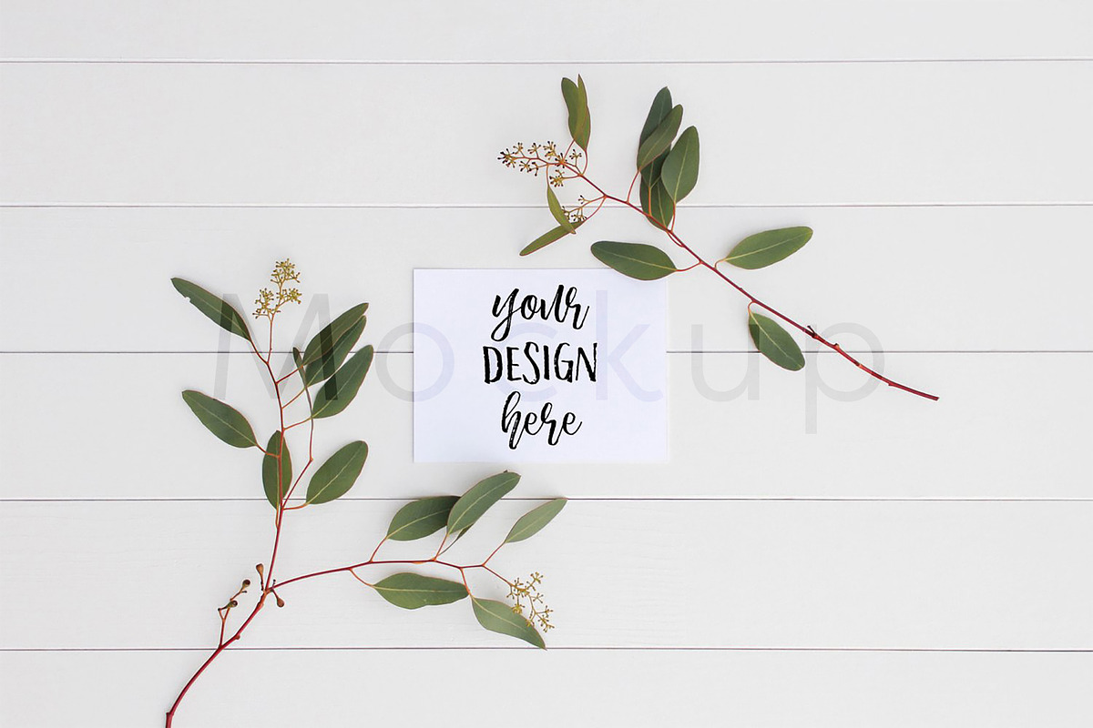 A2 Card Mockup - Eucalyptus 5, a Print Template by ILLONA GRAPHICS (Photo 3 of 5)