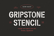 Gripstone Stencil - Vintage Font Duo, a Sans Serif Font by Martype Co (Thumbnail 1 of 9)