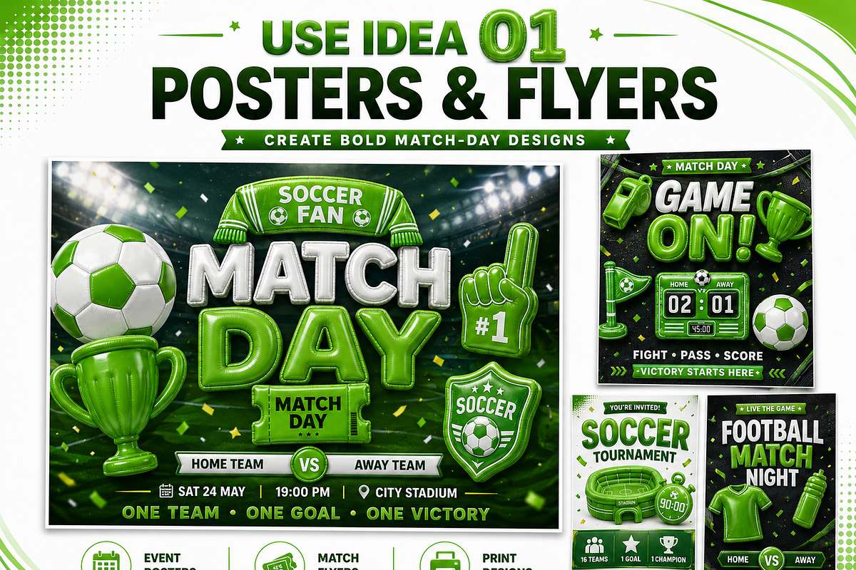 30 Inflatable Soccer Elements, an Object Graphic by ink drop (Photo 4 of 7)