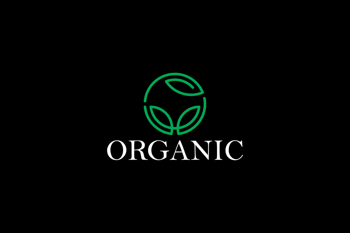 Organic Nature Logo Green Leaf preview 2