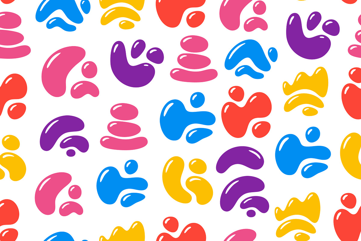 COLORFUL LIQUID BLOB SHAPES, an Object Graphic by Olena Halahan (Photo 3 of 3)