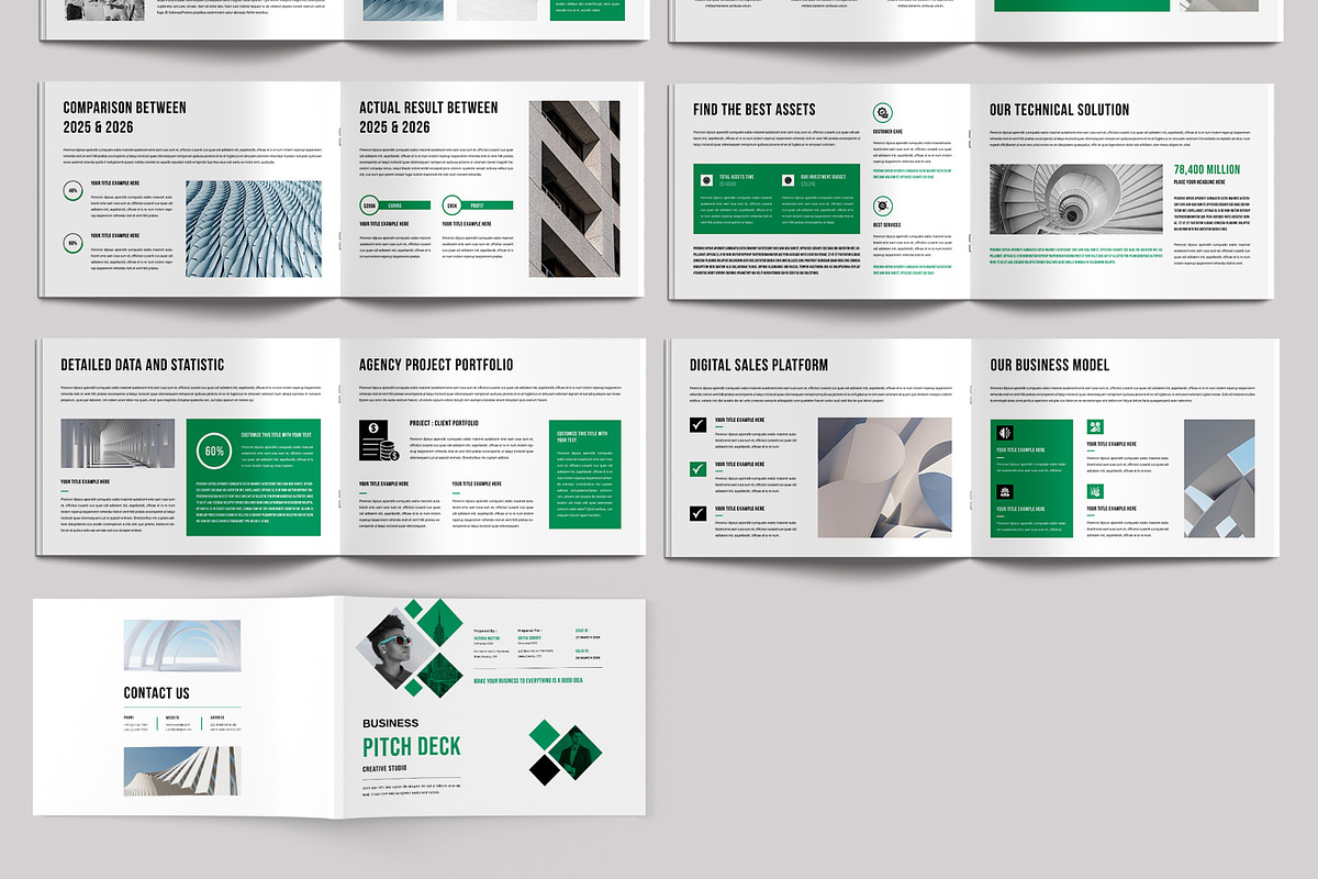 Pitch Deck Layout Design Template, a Brochure Template by MightyDesign (Photo 3 of 6)