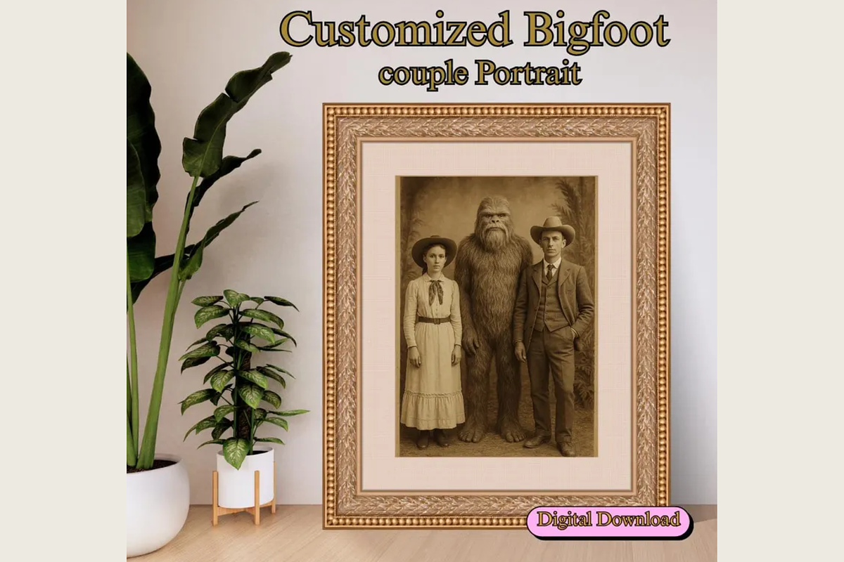 Custom Bigfoot couple Portrait, a Person Illustration by HubbaDigitals (Photo 1 of 10)