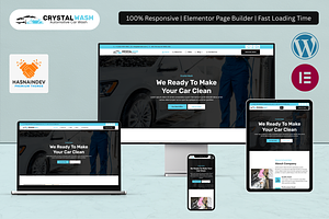 Car Wash & Auto Mechanic Template, a WordPress Template by HasnainDEV