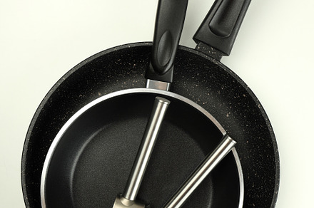 Kitchen utensil on white background, top view, a Food & Drink Photo by AtlasStudio PRO