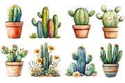Cactus Flower Clipart Bundle, an Illustration by Pixels.Craft (Thumbnail 5 of 6)
