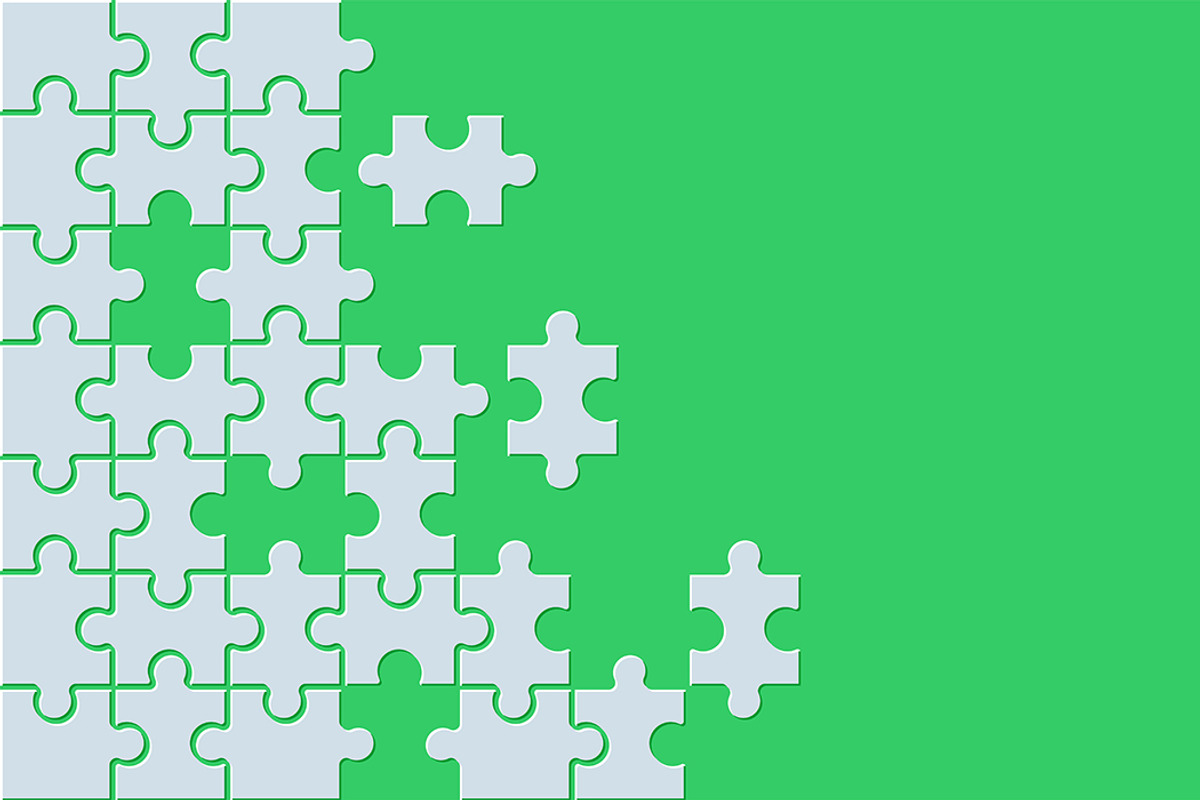 Puzzle pieces background, a Background Graphic by Volyk (Photo 4 of 5)