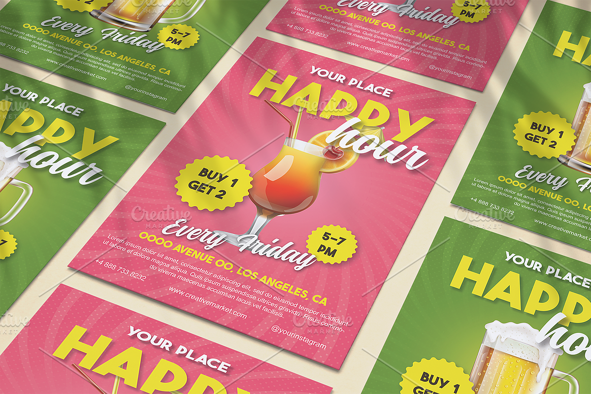 Happy Hour Flyer, a Flyer Template by Tzochko (Photo 5 of 5)