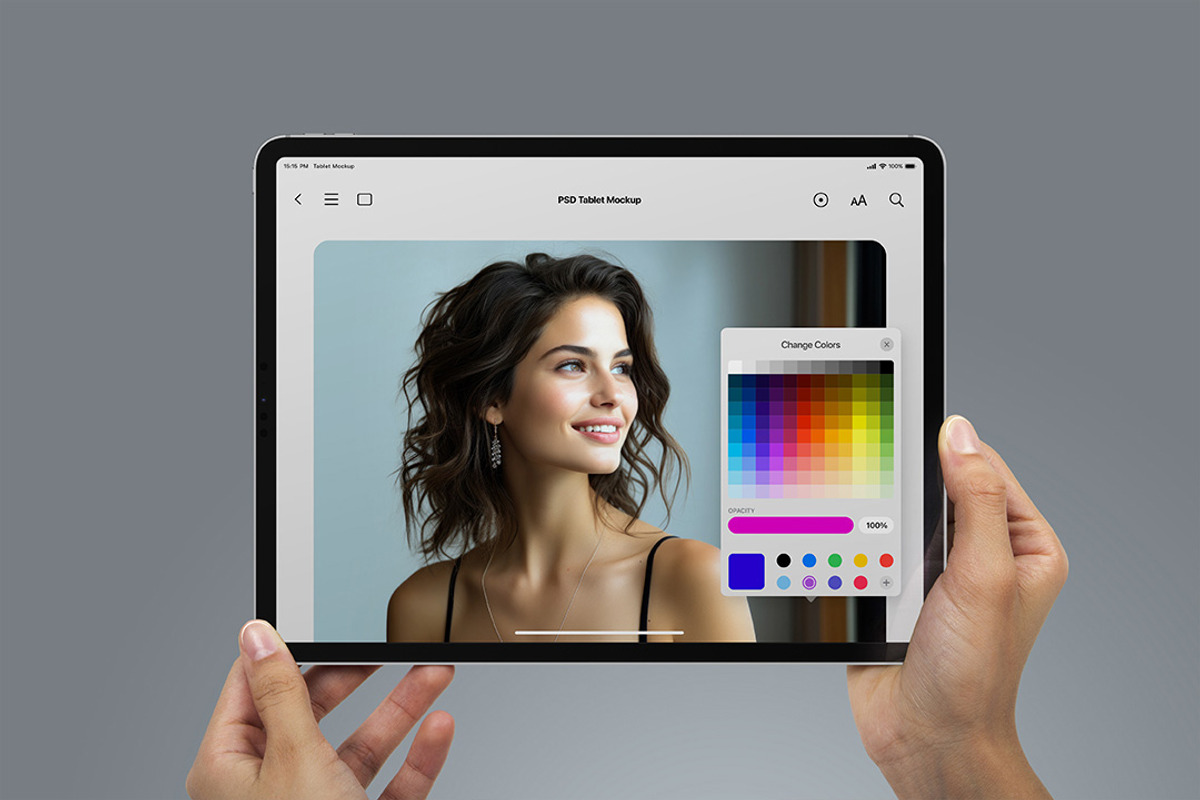 Tablet Mockup - Hands Holding, an iPad Mockup by Avelina Studio (Photo 1 of 3)