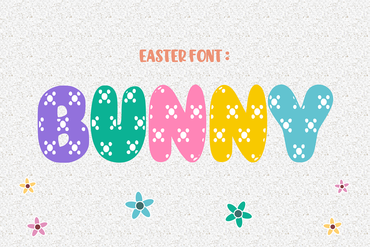 Bunny - Cute Font Types, a Font by KiddoGlyphs Studio (Photo 1 of 3)